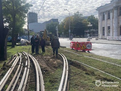 В Днепре обновляют 80 метров трамвайных путей: что будет с маршрутом № 1
