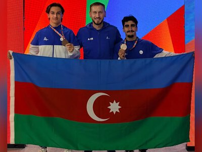 Batut gimnastlarımız bürünc medal qazandı - Dünya Kubokunda