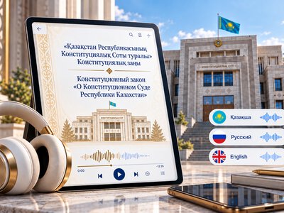 Конституционный закон «О Конституционном Суде Республики Казахстан» доступен в аудиоформате