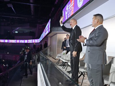 Prezident Bakıda dünya çempionatının açılış mərasimini izlədi - FOTOLAR