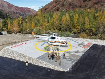  В горах Алматы появилась вертолетная площадка для спасателей 