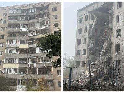 Россияне ударили по двум многоэтажкам в Славянске сегодня