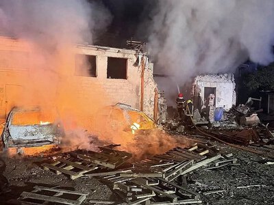 Во Львовской области сбитый российский беспилотник упал на жилой дом