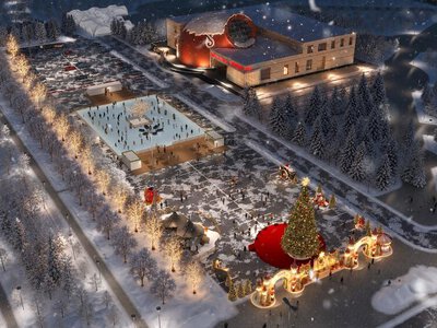 Новый ледовый каток Triathlon Ice Park обустраивают в столичном районе Алматы