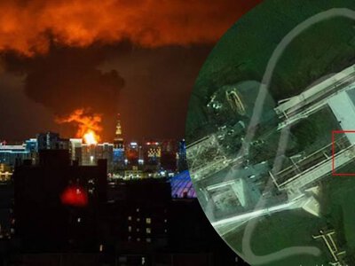 Сгоревшие резервуары и поврежденные мосты: спутниковые снимки показали последствия атаки на Петербург