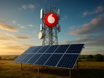 Vodafone установит солнечные электростанции еще на 400 базовых станциях в Украине