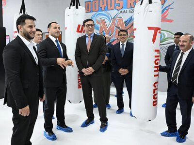 Nazir bu klubun yeni idman zalının açılışında iştirak etdi
