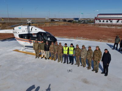 Пожарное депо с вертолётной площадкой открыли в Акмолинской области 