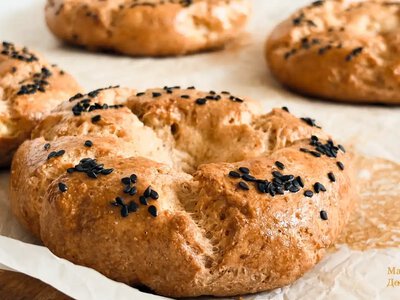 Булочки-бейгли з кисломолочного сиру: без дріжджів і цукру