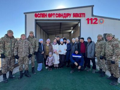 В селе Өспен Шетского района открыли пожарный пункт