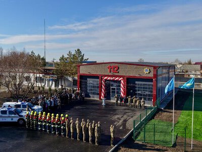 В Костанайской области открыли обновленную пожарную часть