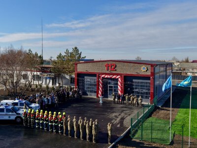  Обновленную пожарную часть открыли в Костанайской области 