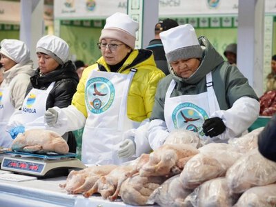  Более 50 видов продукции представила Акмолинская область на сельхозярмарке 